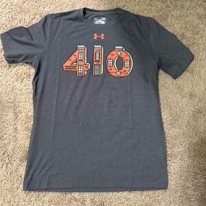 Under Armour Charcoal Tee with Orange 410 Design